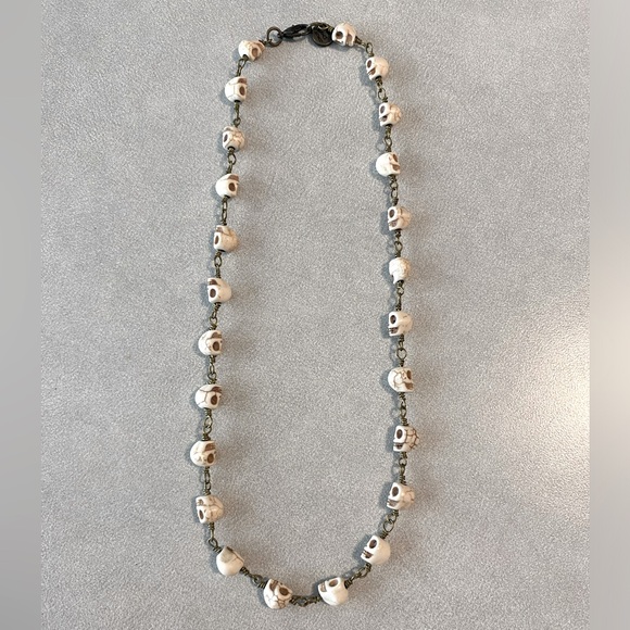 Boho Halloween Skull Choker Necklace - Picture 2 of 5